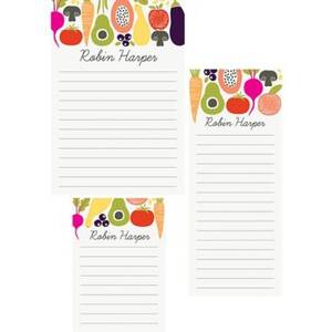 Farmers Market Mixed Personalized Note Pads