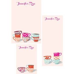 Tea Cups Mixed Personalized Note Pads