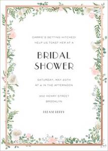 Lautaret Foil Bridal Shower Invitation