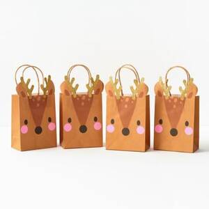 Glitter Reindeer Treat Bags