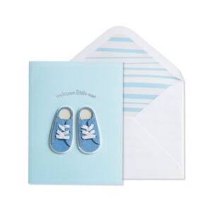 Blue Shoes Baby Card