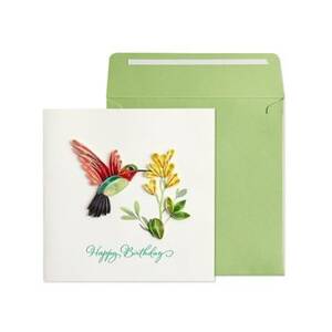 Quilling Hummingbird Birthday Card