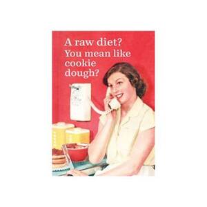 Retro Raw Diet Birthday Card