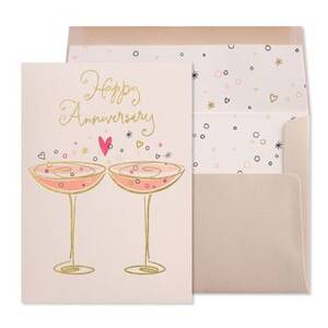 Cocktail Glasses Anniversary Card