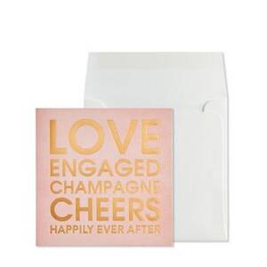 Engaged Champagne Cheers Congratulations Card