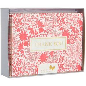 Fuchsia Floral Thank You Card Set