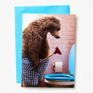 Bear Plunger Father's Day Card