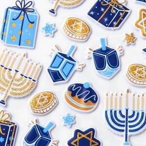 Hanukkah Icons Puffy Stickers