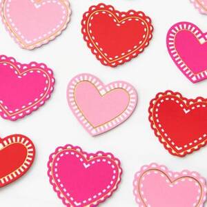 Paper Heart Doily Stickers