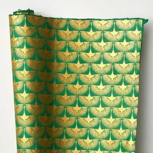 Gold Cranes on Green Handmade Paper
