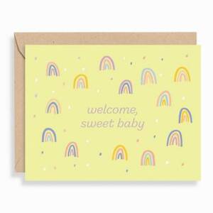 Hello Sunshine Rainbows Baby Card