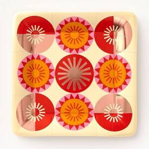 Abstract Sunshine Square Plates