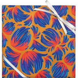 Floral Feather Stone Wrapping Paper