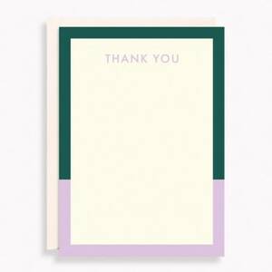 Green & Lavender Thank You Card Set