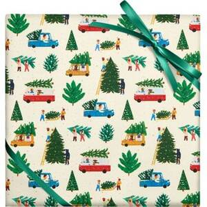 Christmas Tree Lot Stone Wrapping Paper