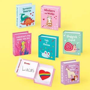 Mini Books Valentine Card Set