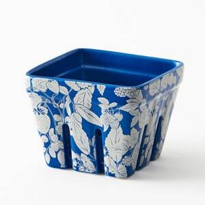 Ceramic Blue Berry Basket