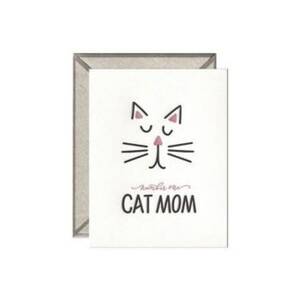 Number One Cat Mom Greeting Card