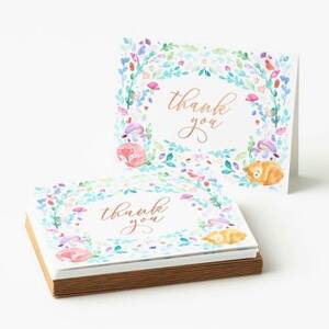 Pastel Woodland Thank You Card Set
