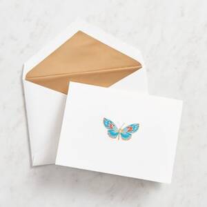 Engraved Butterfly Stationery
