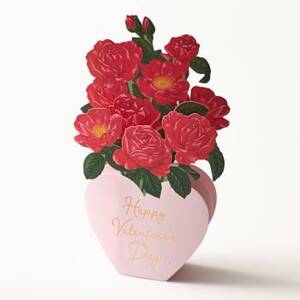 Popup Rose Bouquet Valentine Card