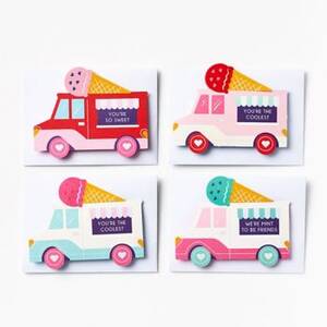 Ice Cream Trucks Classroom Valentine Card Set
