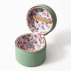 Sage Floral Jewelry Cube