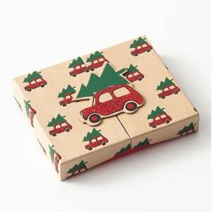 Glitter Cars With Trees Gift Card Box