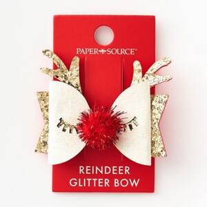 Reindeer Glitter Bow
