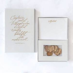Gratitude Gold Flat Wax Seal Thank You Card Set