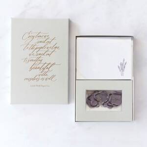 Correspondence Lavender Flat Wax Seal Stationery Set