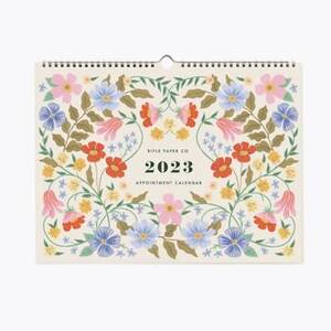 2023 Rifle Paper Co. Bramble Horizontal Appointment Wall Calendar