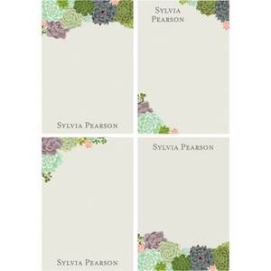 Succulents Personalized Note Pads