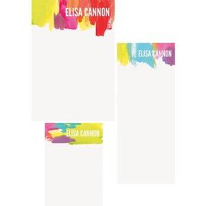 Watercolor Bright Mixed Personalized Note Pads