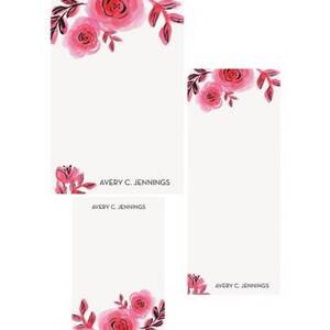 Watercolor Floral Mixed Personalized Note Pads