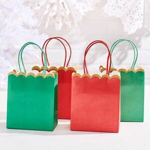 Holiday Scallop Edge Party Bags