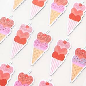 Ice Cream Heart Stickers