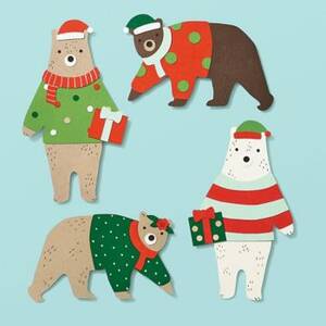 Christmas Bears In Sweaters Kit