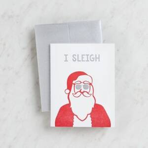Christmas I Sleigh Santa Card