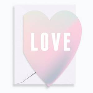 Die Cut Gradient Heart Love Card
