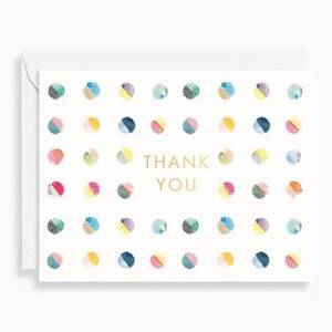 Dotted Watercolor Thank You Card Set