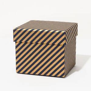 Navy & Gold Stripe Medium Box