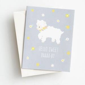 Sweet Lamb Baby Card