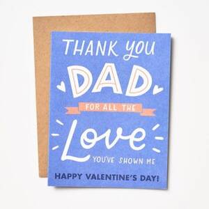 Thank You Dad Valentine Card