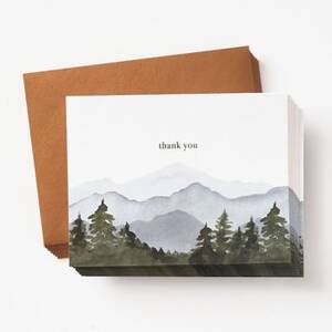 Mountains Thank You Card Set