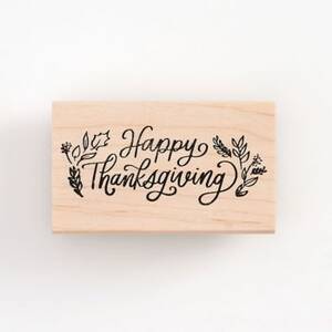 Happy Thanksgiving Greenery Stamp