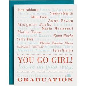 You Go Girl Letterpress Graduation Card
