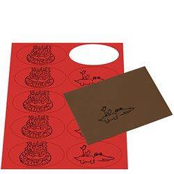Red Oval Printable Labels