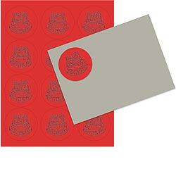 Red 2.5 inch Round Printable Labels