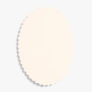 Scallop 4 Bar Luxe Cream Oval Cards
